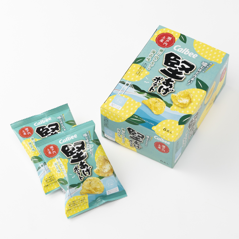 カルビー堅あげポテト 瀬戸内レモンと海苔味6袋入